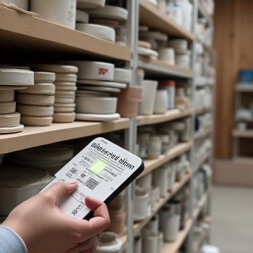 Estudio organizado con códigos QR en frascos